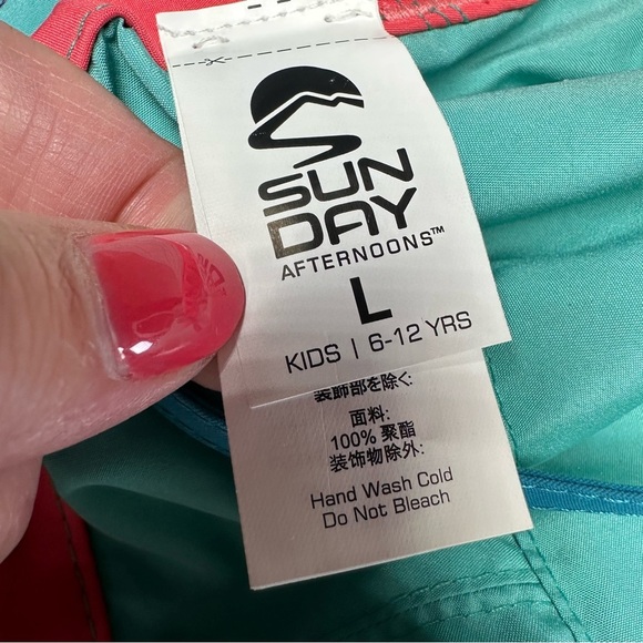 Sunday Afternoons Sun Hat Girls Spring Bliss Strap Pink Blue Floral UPF 50 NEW L - Picture 5 of 11